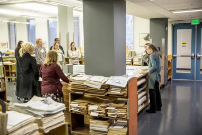 Group of Researchers in Special Collections