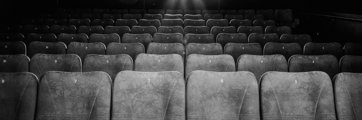 Rows of movie theatre seats