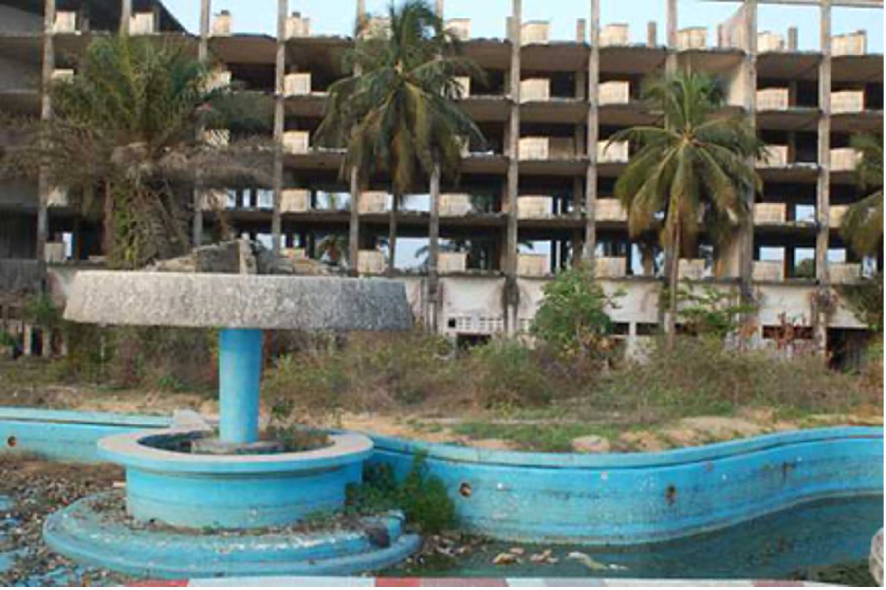 An abandoned pool at Hotel Africa in Monrovia, Liberia.