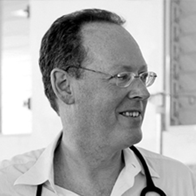 Black and white image of Paul Farmer.