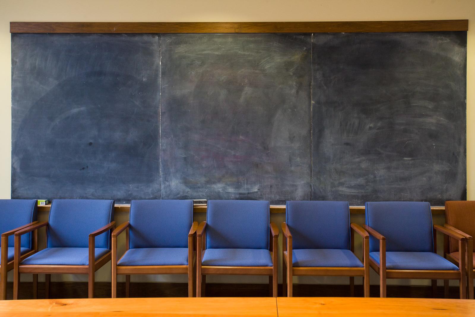 Row of Empty Chairs at the Simpson Center Conference Room