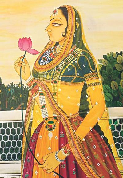 Painting of 18th century singer and poet Bani-thani