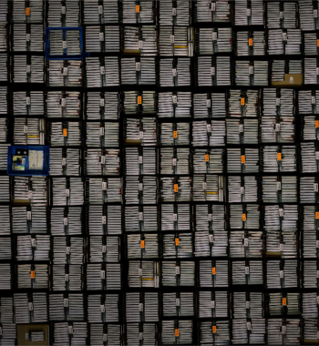 Many boxes of cassette tapes