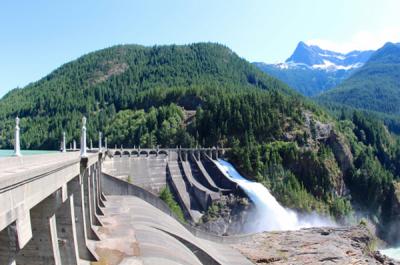 Diablo Dam in Ross Lake National Recreation Area of Washington, courtesy David Fulmer/Creative Commons