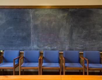 Row of Empty Chairs at the Simpson Center Conference Room