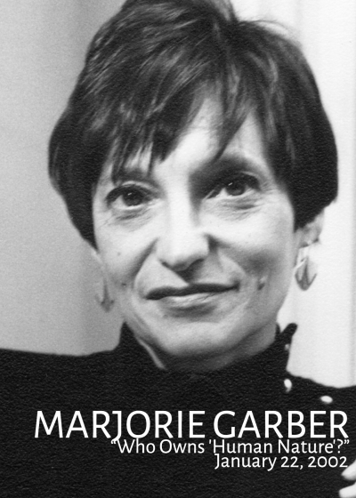 A black and white image of Marjorie Garber.