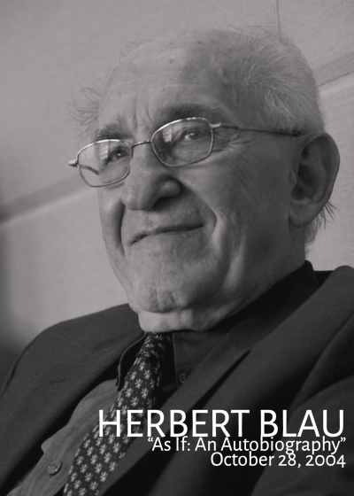 A black and white image of Herbert Blau.