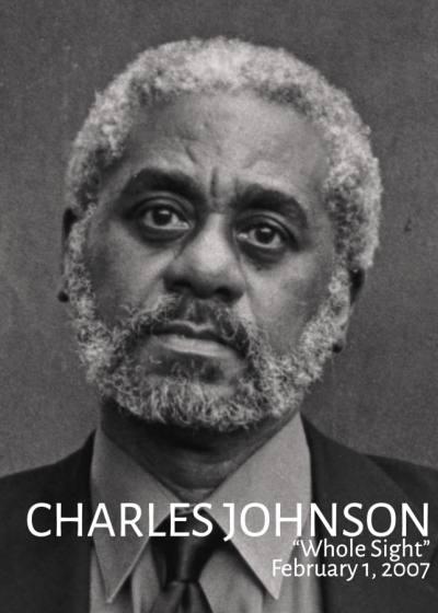 A black and white image of Charles Johnson 