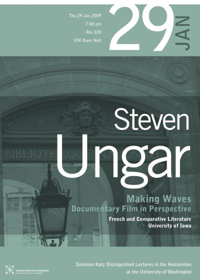 Steven Ungar Katz Lecture Poster
