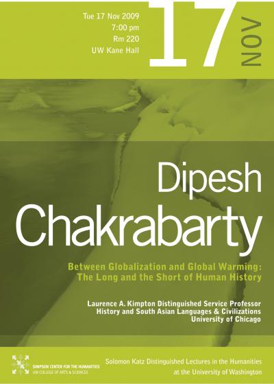 Dipesh Chakrabarty Katz Lecture Poster