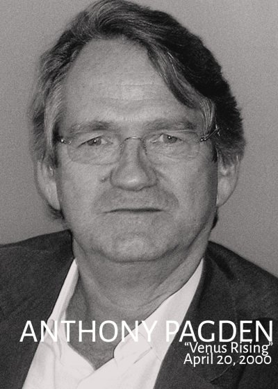 A black and white image of Anthony Pagden looking into the camera.