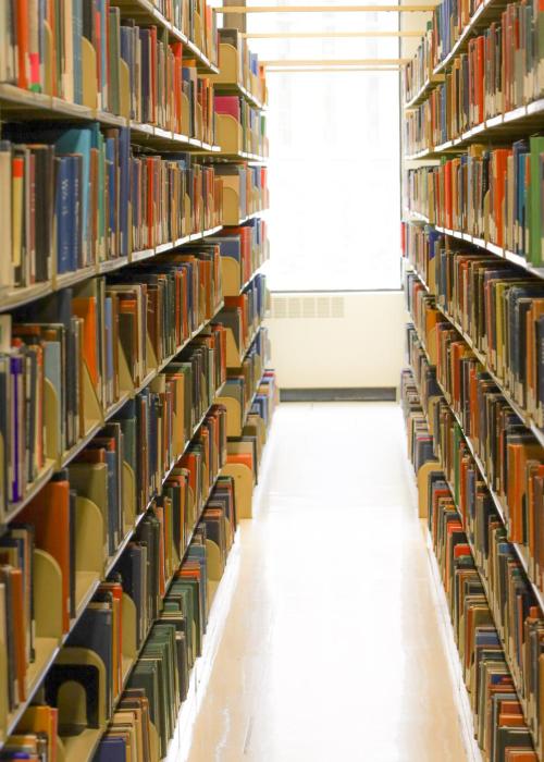 Library shelves