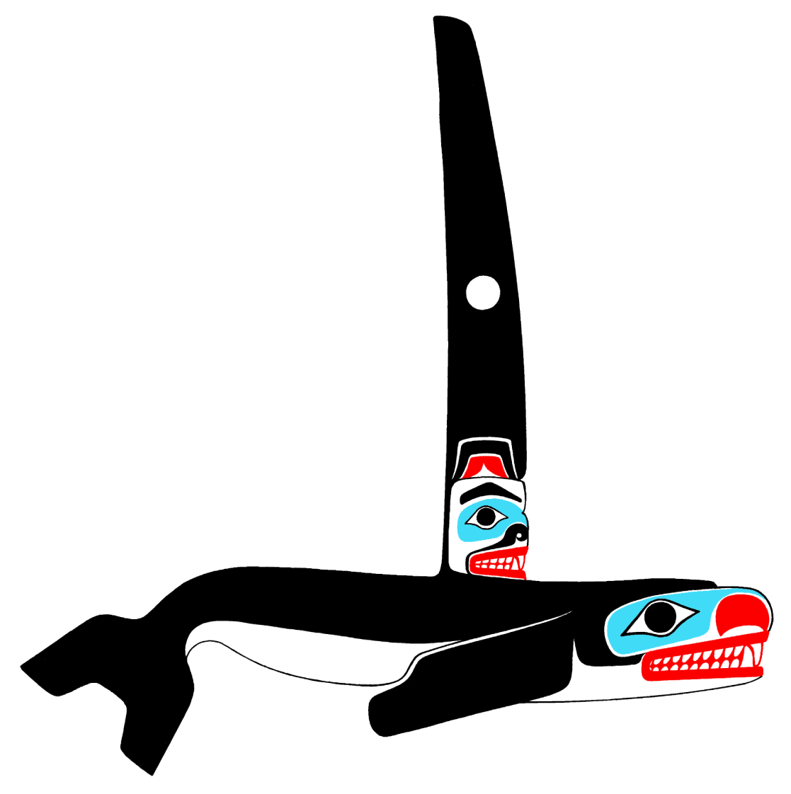 Image of Bill Holm Center for the Study of Northwest Native Art logo with Howkan Whale design.
