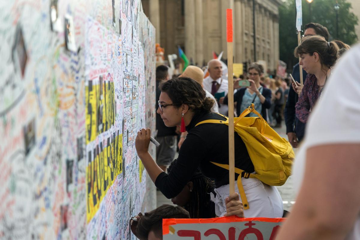 Person at a protest