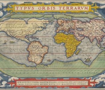 World map from Ortelius’ atlas