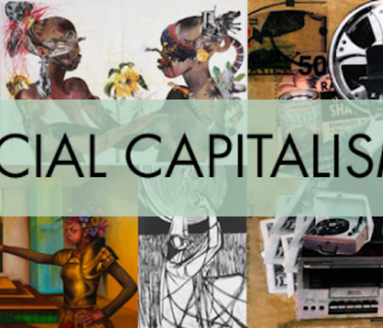 what is racial capitalism art collage with racial capitalism in black letters over the art